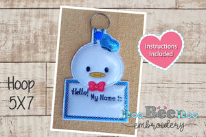 Donald Keychain/Bag Tag - ITH Project - Machine Embroidery Design