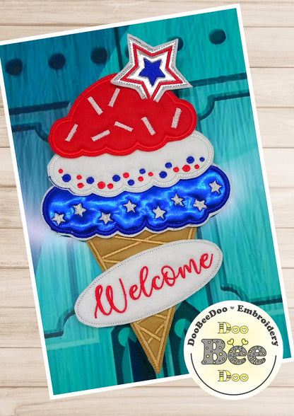 4th of July Ornaments Set - ITH Project - Machine Embroidery Design