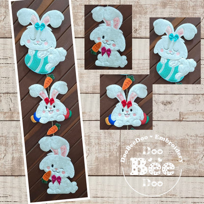 Trio of rabbits for door - ITH Project - Machine Embroidery Design