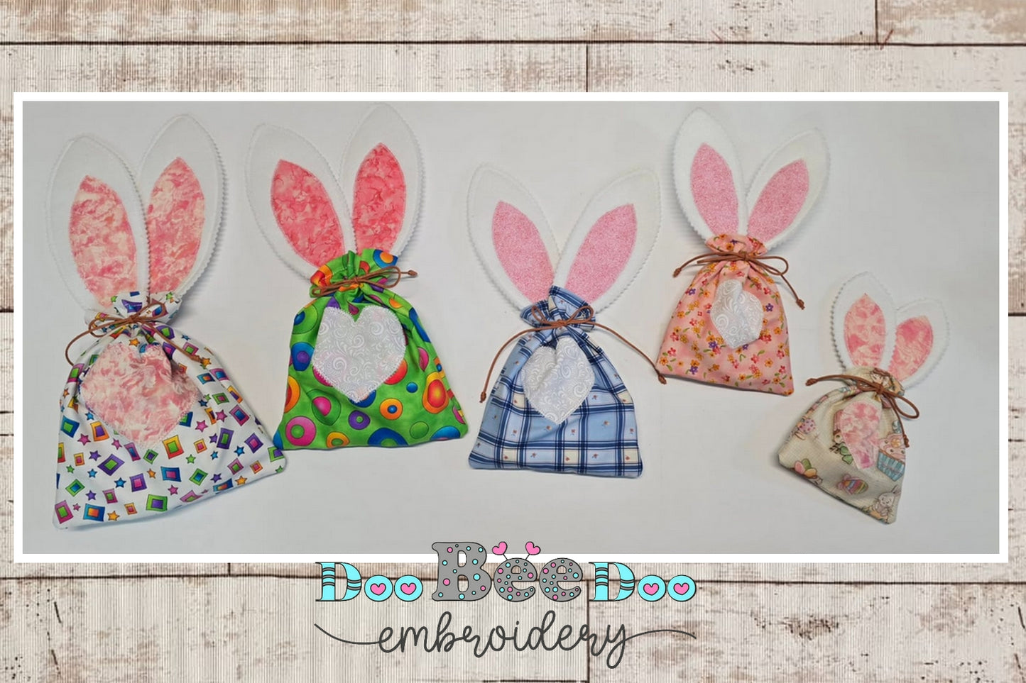 Candy bag with bunny ears   - ITH Project - Machine Embroidery Design