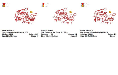 Elegant Wedding Roles Bundle – Satin Stitch – Machine Embroidery Design