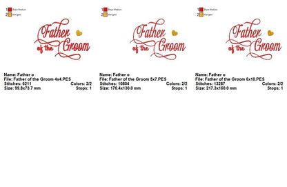 Elegant Wedding Roles Bundle – Satin Stitch – Machine Embroidery Design