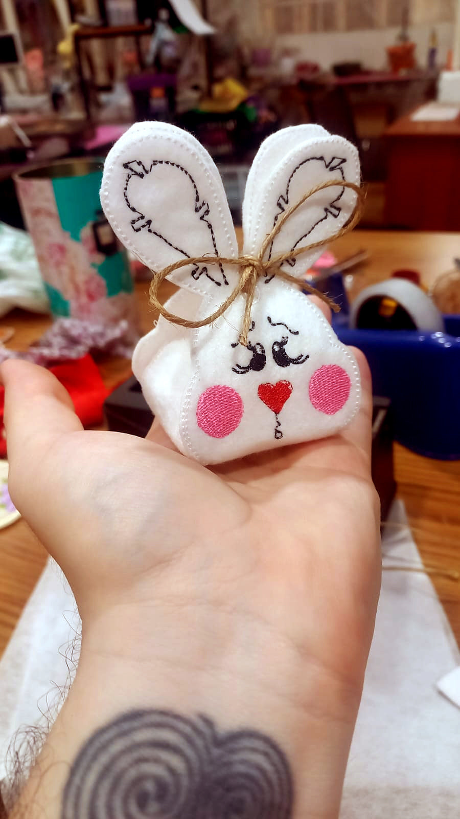 Cute Bunny Candy Bag - ITH Project - Machine Embroidery Design