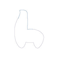 Cute Llama - Applique - Machine Embroidery Design