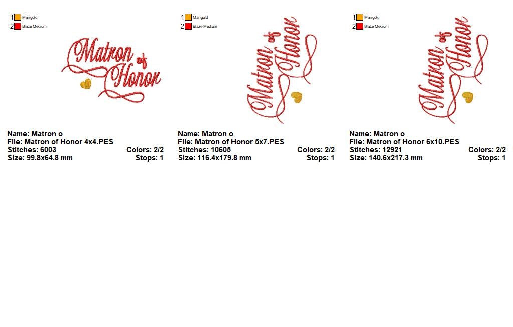 Elegant Wedding Roles Bundle – Satin Stitch – Machine Embroidery Design