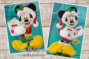 Mickey and Minnie with Musical Book Set - ITH Project - Machine Embroidery Design