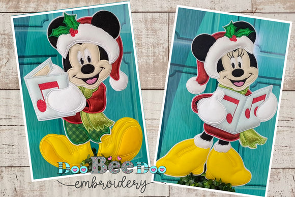 Mickey and Minnie with musical book - ITH  Project - Machine Embroidery Designs