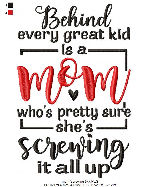Mom / Mum Sayings - Fill Stitch - Machine Embroidery Design