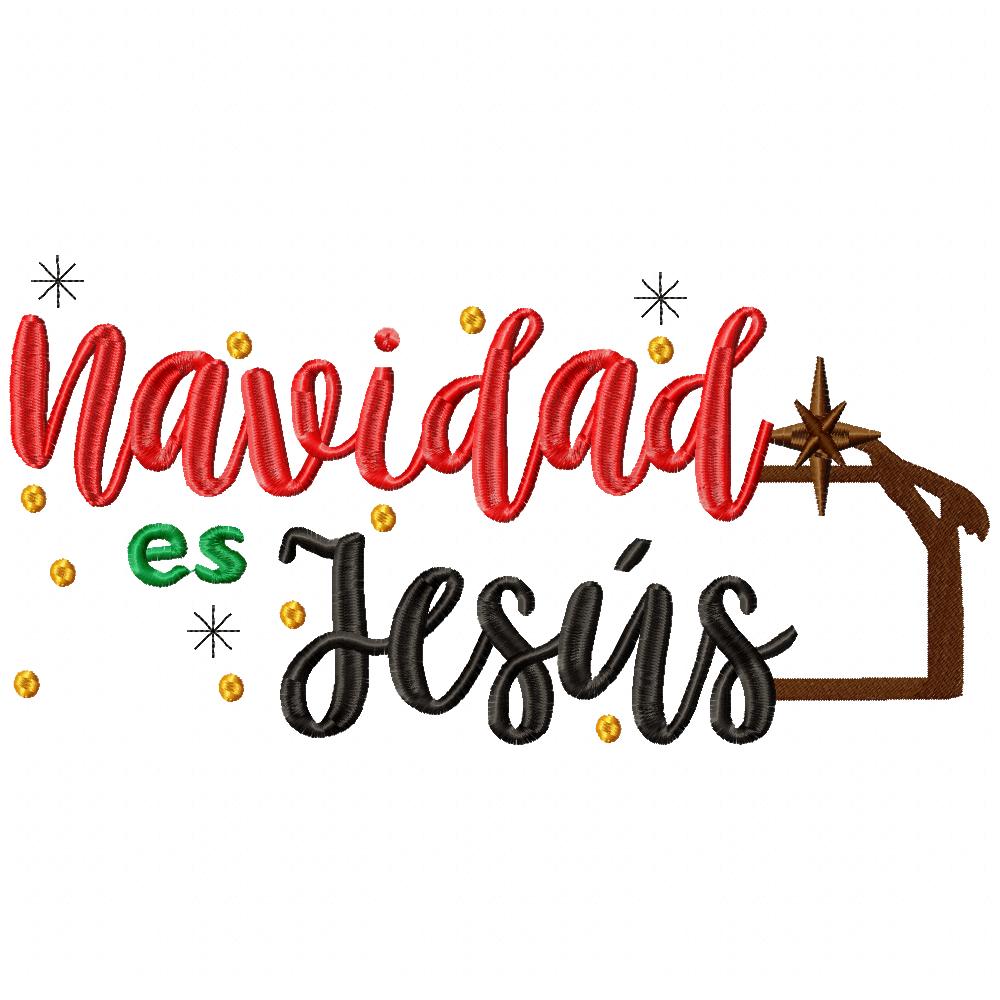 Navidad es Jesus - Fill Stitch - Machine Embroidery Design