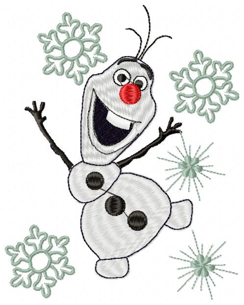 Snowman Olaf - Fill Stitch - Machine Embroidery Design