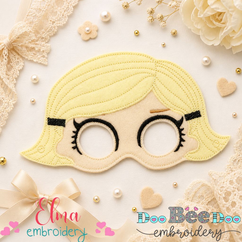 LOL Doll With Hair Clips Mask – Appliqué – ITH Project