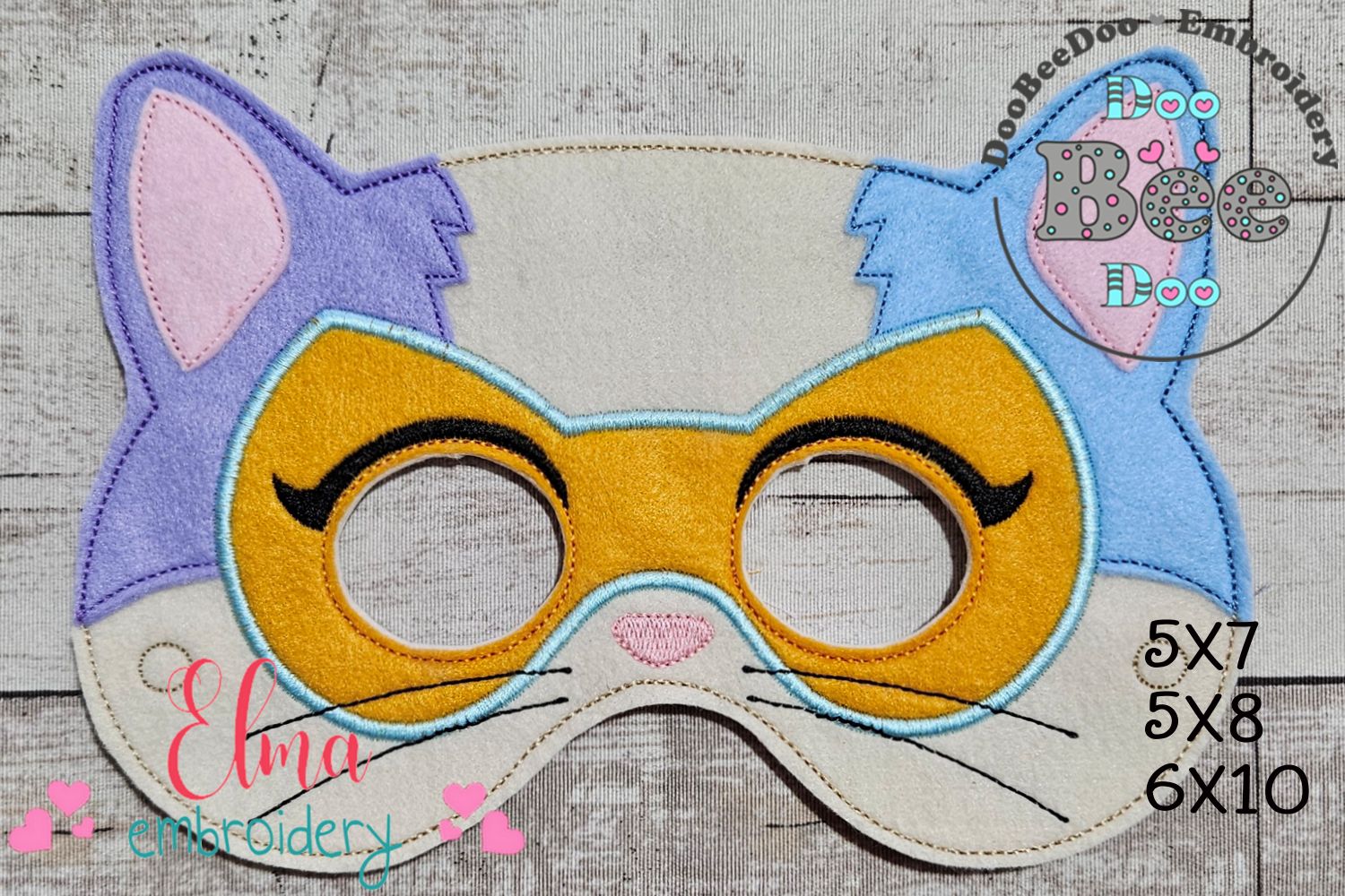 SuperKitties Buddy Mask Appliqué ITH Project DooBeeDoo Machine