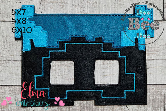 Minecraft Warden Mask – Appliqué – ITH Project 🪙✨