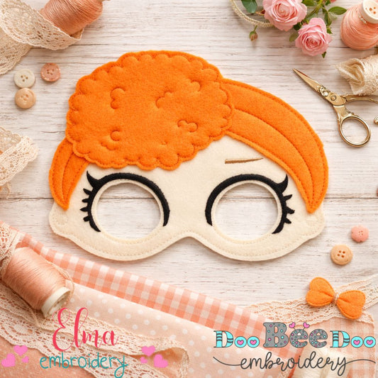 Redhead Girl Mask – Appliqué – ITH Project