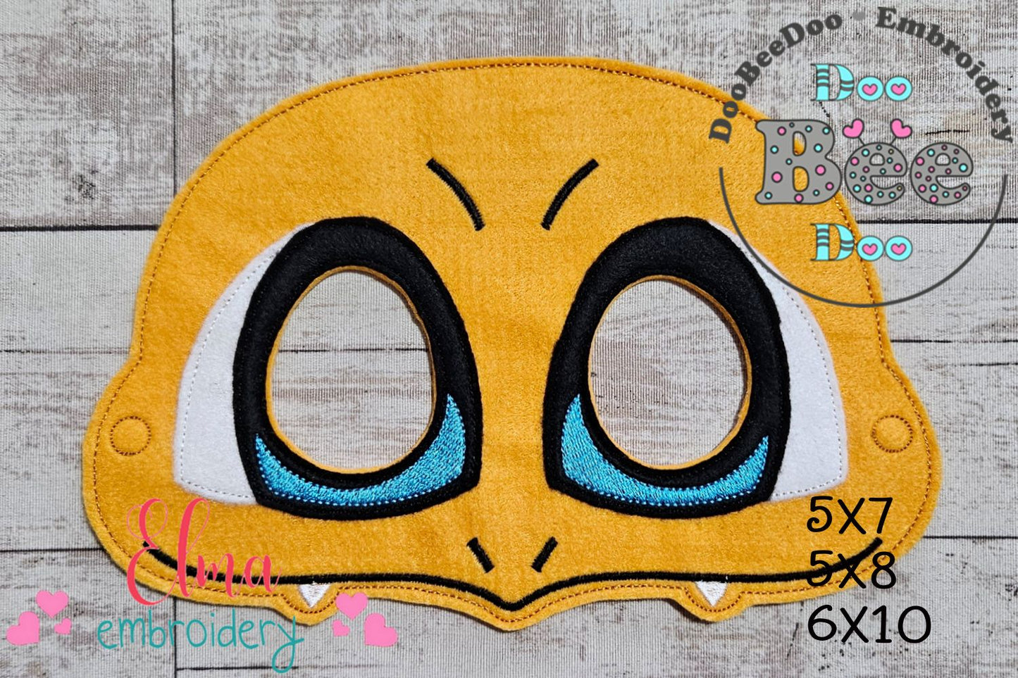 Charmander Mask – Appliqué – ITH Project