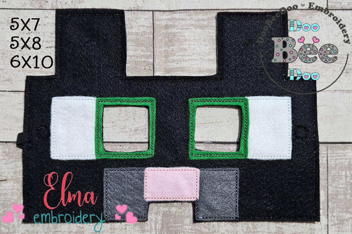 Minecraft Cat Mask – Appliqué – ITH Project