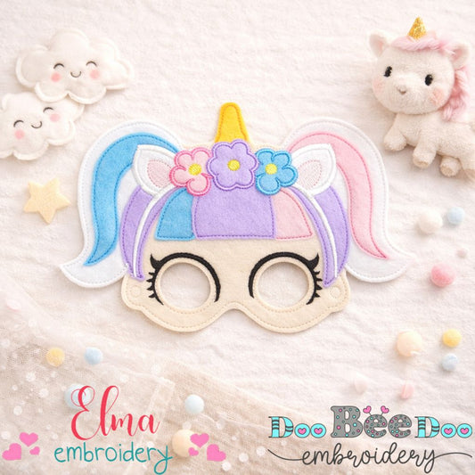 LOL Unicorn Doll Mask – Appliqué – ITH Project