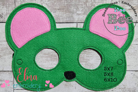 SuperKitties Mr. Greenie Mask – Appliqué – ITH Project
