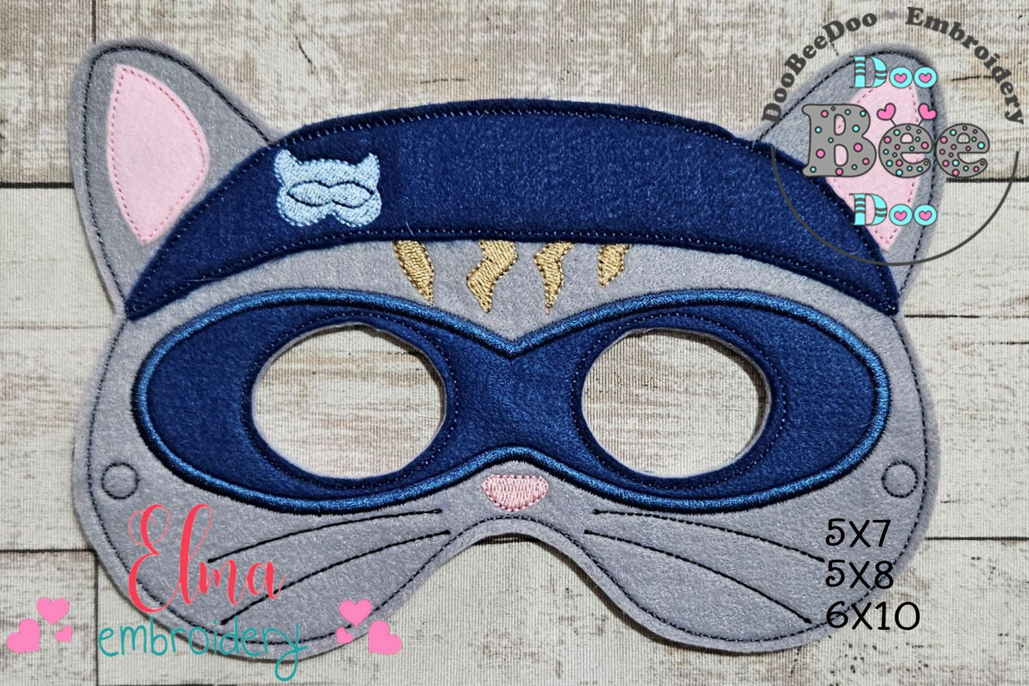 SuperKitties Cat Burglar Mask – Appliqué – ITH Project