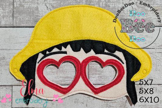 Zoey Heart Eyes Mask – Appliqué – ITH Project