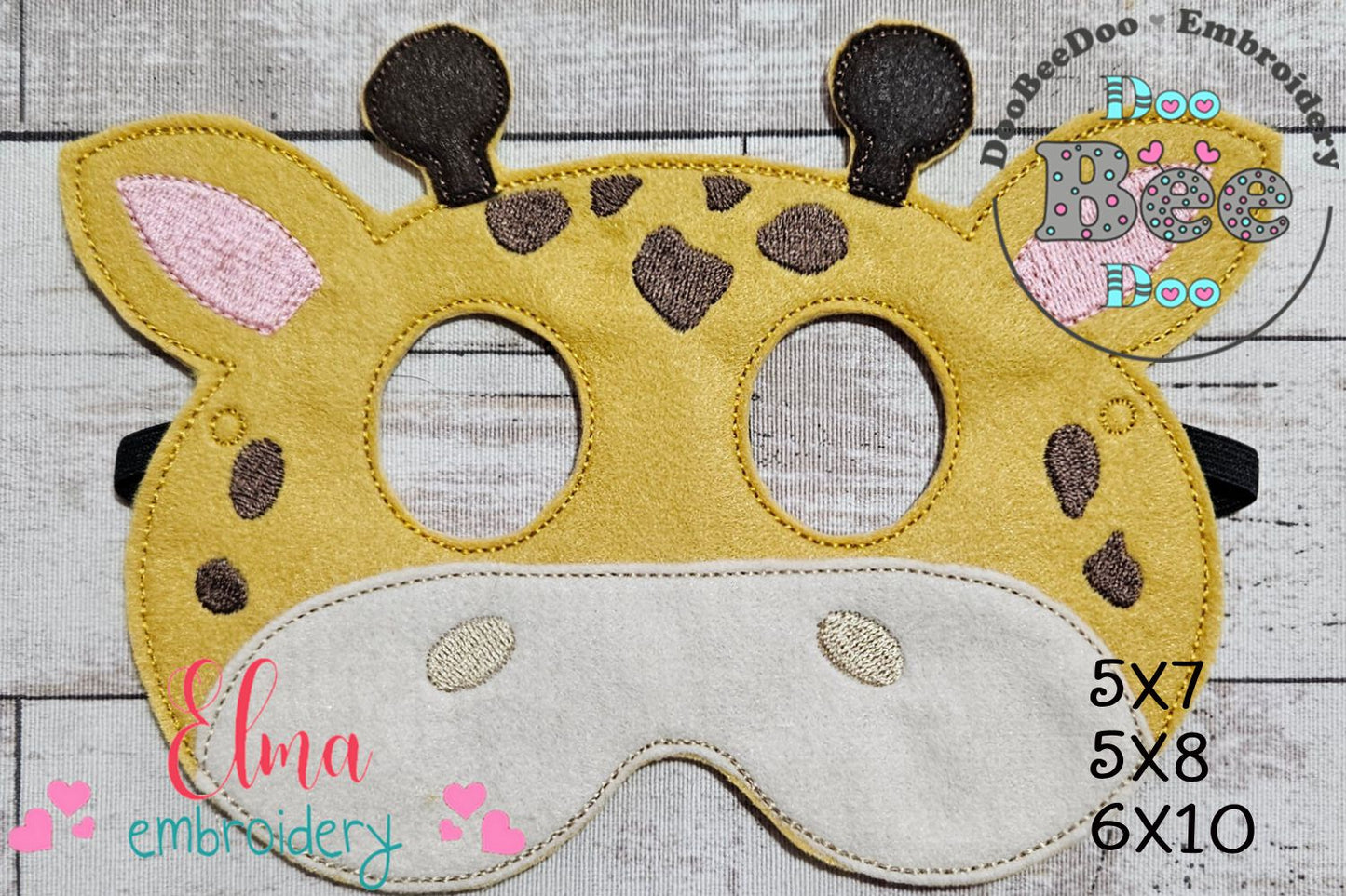 🦒 Giraffe Mask – Appliqué – ITH Project