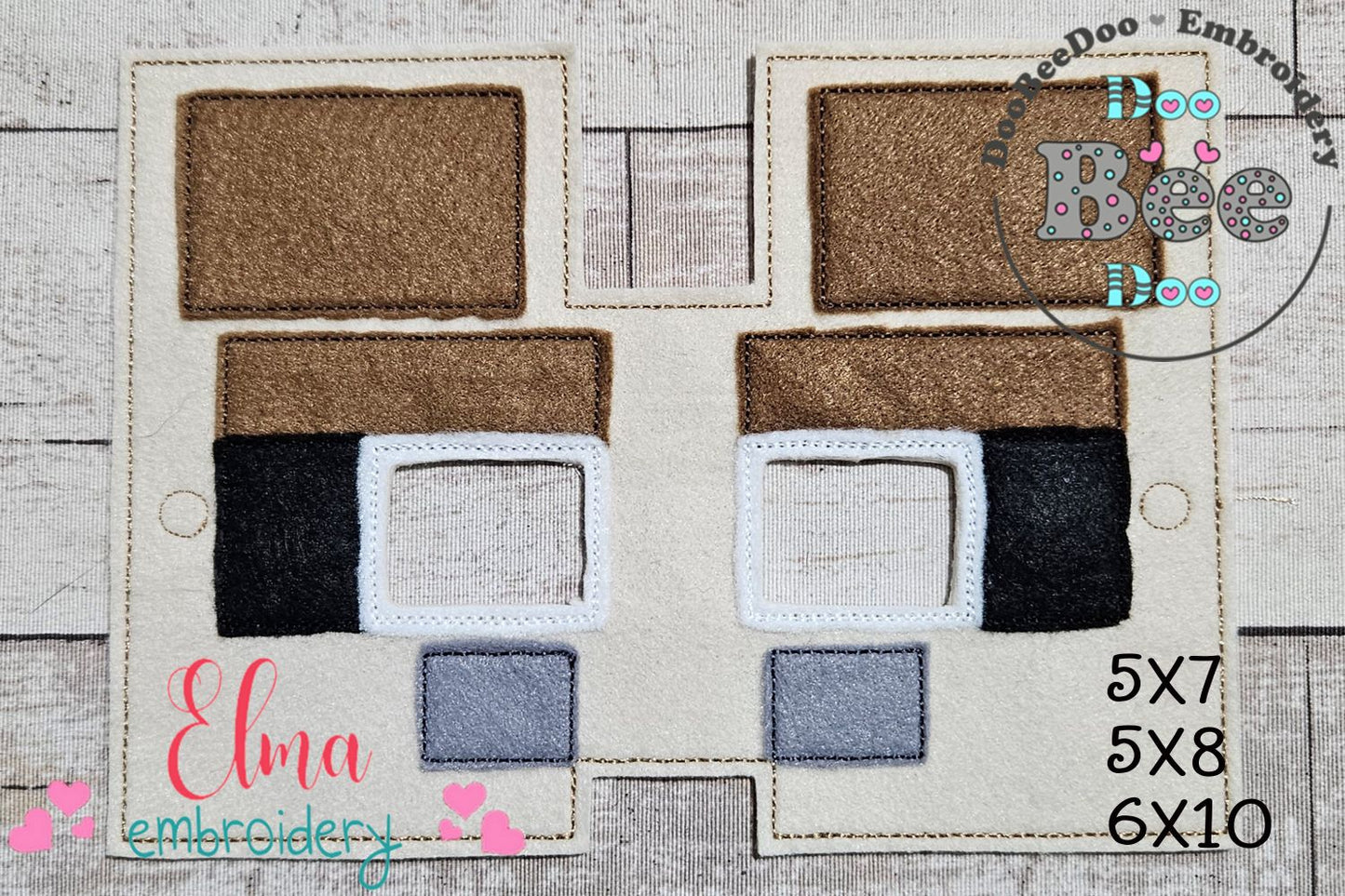 Minecraft Llama Mask – Appliqué – ITH Project 🦙✨