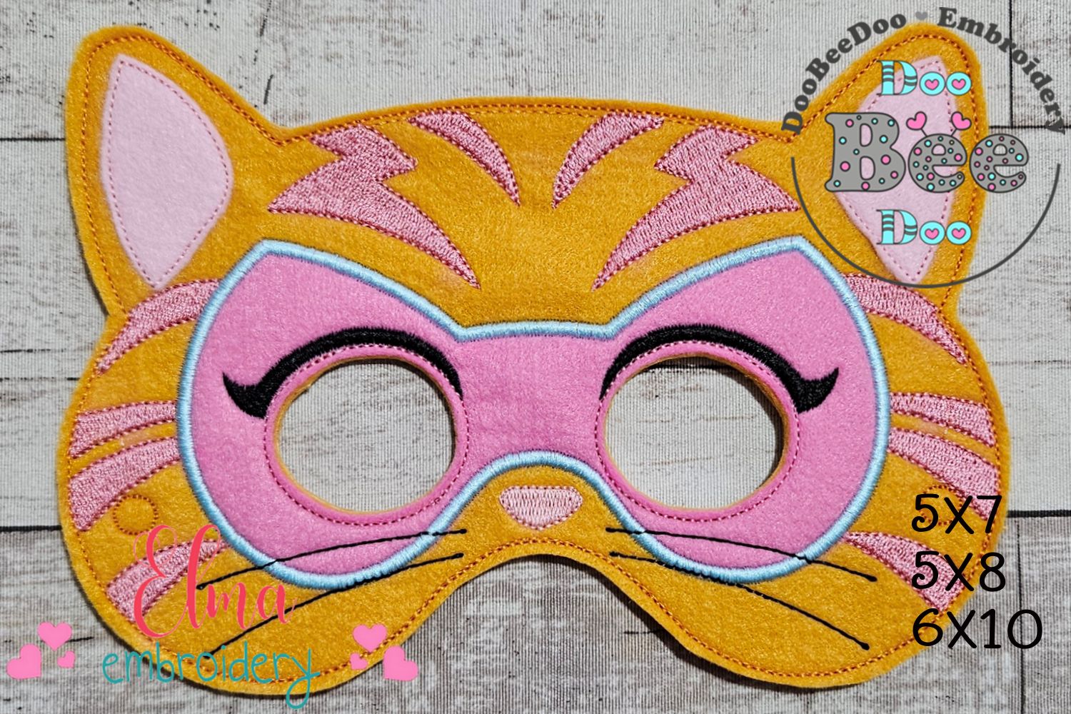 SuperKitties Ginny Mask Appliqué ITH Project DooBeeDoo Machine