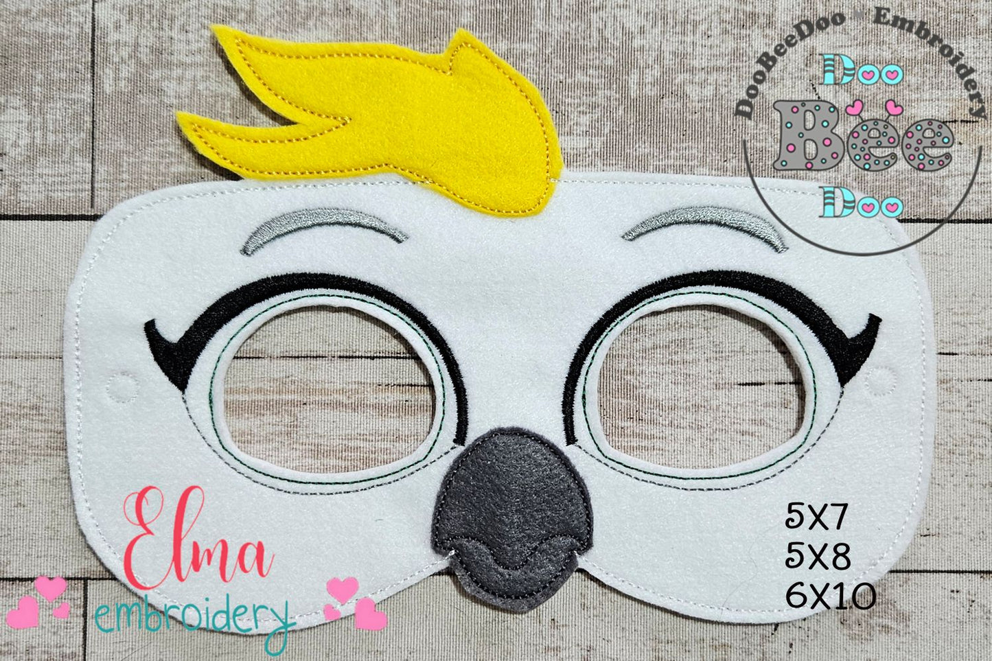 SuperKitties Zsa Zsa Mask – Appliqué – ITH Project 🦜✨