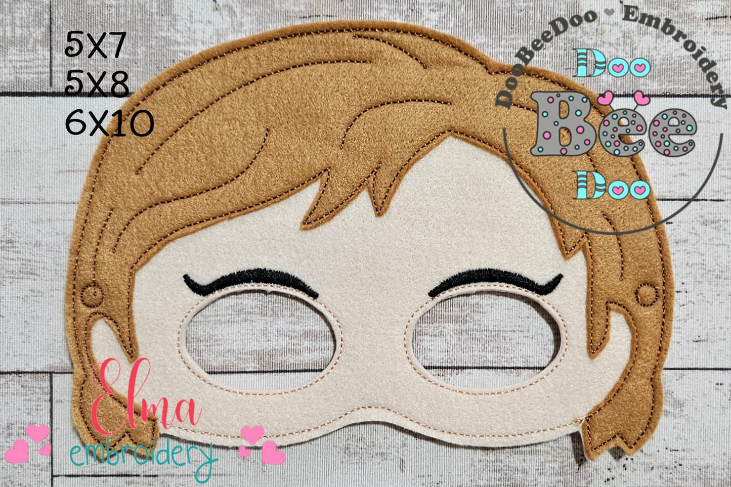 Anna Mask – Appliqué – ITH Project Embroidery Design
