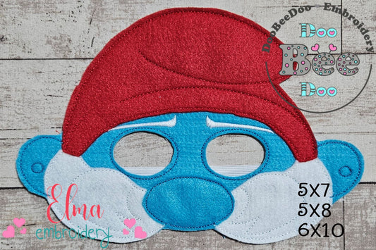 Papa Smurf Mask – Appliqué – ITH Project