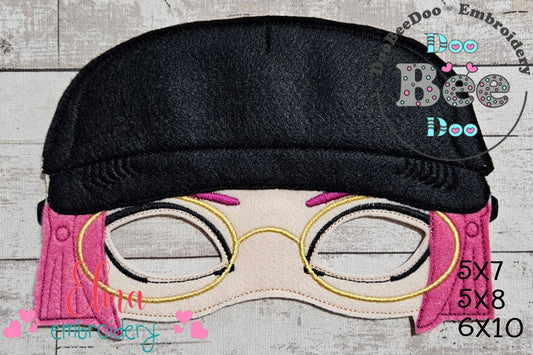 Mira with Cap and Glasses Mask – Appliqué – ITH Project