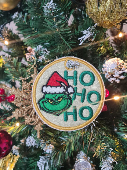 Christmas Grinch Ornaments - Set of 4 Designs – ITH Project – Machine Embroidery Design