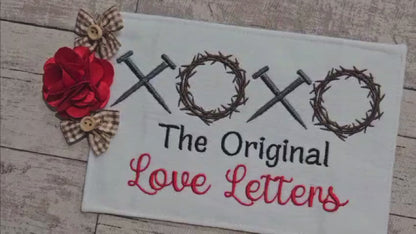 XOXO The Original Love Letters - Fill Stitch - Machine Embroidery Design