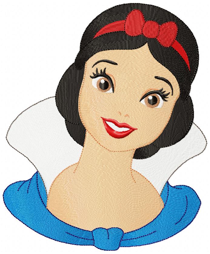 Princess Snow White - Fill Stitch - Machine Embroidery Design ...