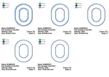 Numbers 0–9 Appliqué Set – Appliqué – Machine Embroidery Design
