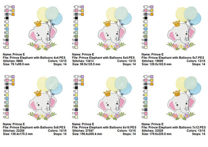 Little Prince Elephant - Fill Stitch - Machine Embroidery Design