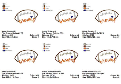 Browns Football - Satin Stitch – Machine Embroidery Design