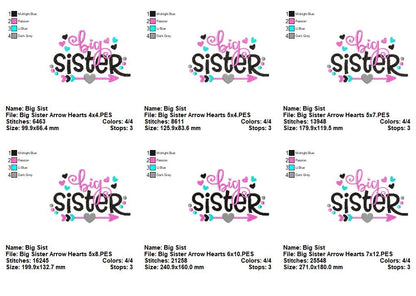 Big Sister – Fill Stitch – Machine Embroidery Design