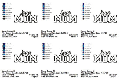 Sports Mom Appliqué Bundle – Appliqué – Machine Embroidery Design