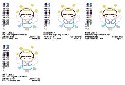 Heavenly Little Angel - Applique - Machine Embroidery Design