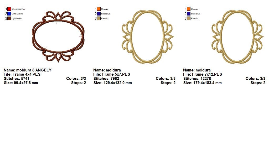Darling Ornamental Oval Frame - Appliqué - Machine Embroidery Design