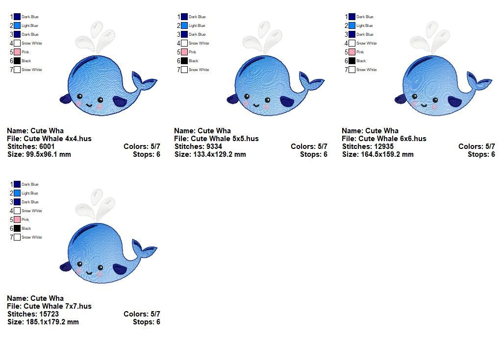 Sailor Whale & Nautical Set – Sketch Stitch – Machine Embroidery Design