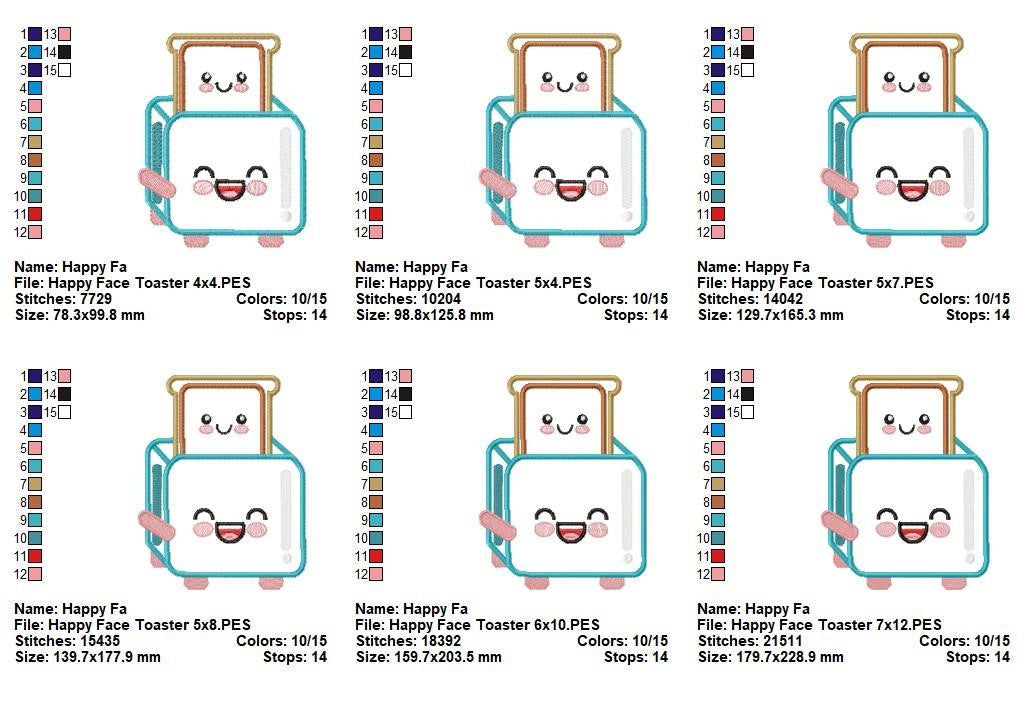 Happy Kitchen Friends Collection - Appliqué - Machine Embroidery Design