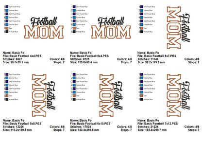 Sports Mom Appliqué Bundle – Appliqué – Machine Embroidery Design