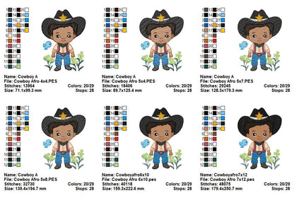🌵 Western Kids Collection – Fill Stitch – Machine Embroidery Design