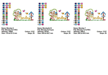 Sweet Days Garden - Applique - Machine Embroidery Design