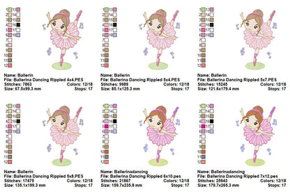 Sweet Ballet Besties Collection - Sketch Stitch - Machine Embroidery Design