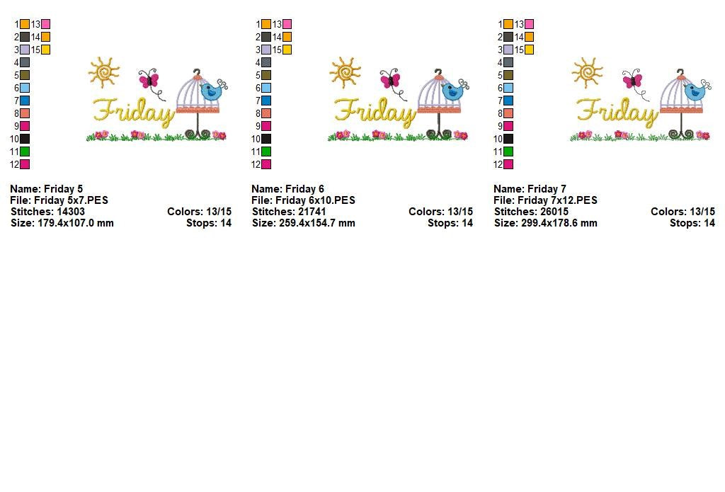 Sweet Days Garden - Applique - Machine Embroidery Design