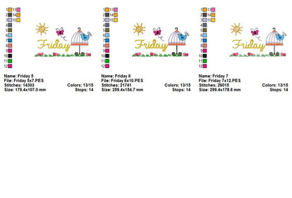 Sweet Days Garden - Applique - Machine Embroidery Design