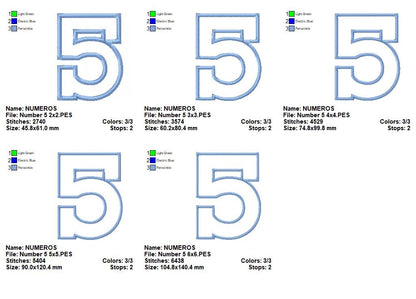 Numbers 0–9 Appliqué Set – Appliqué – Machine Embroidery Design
